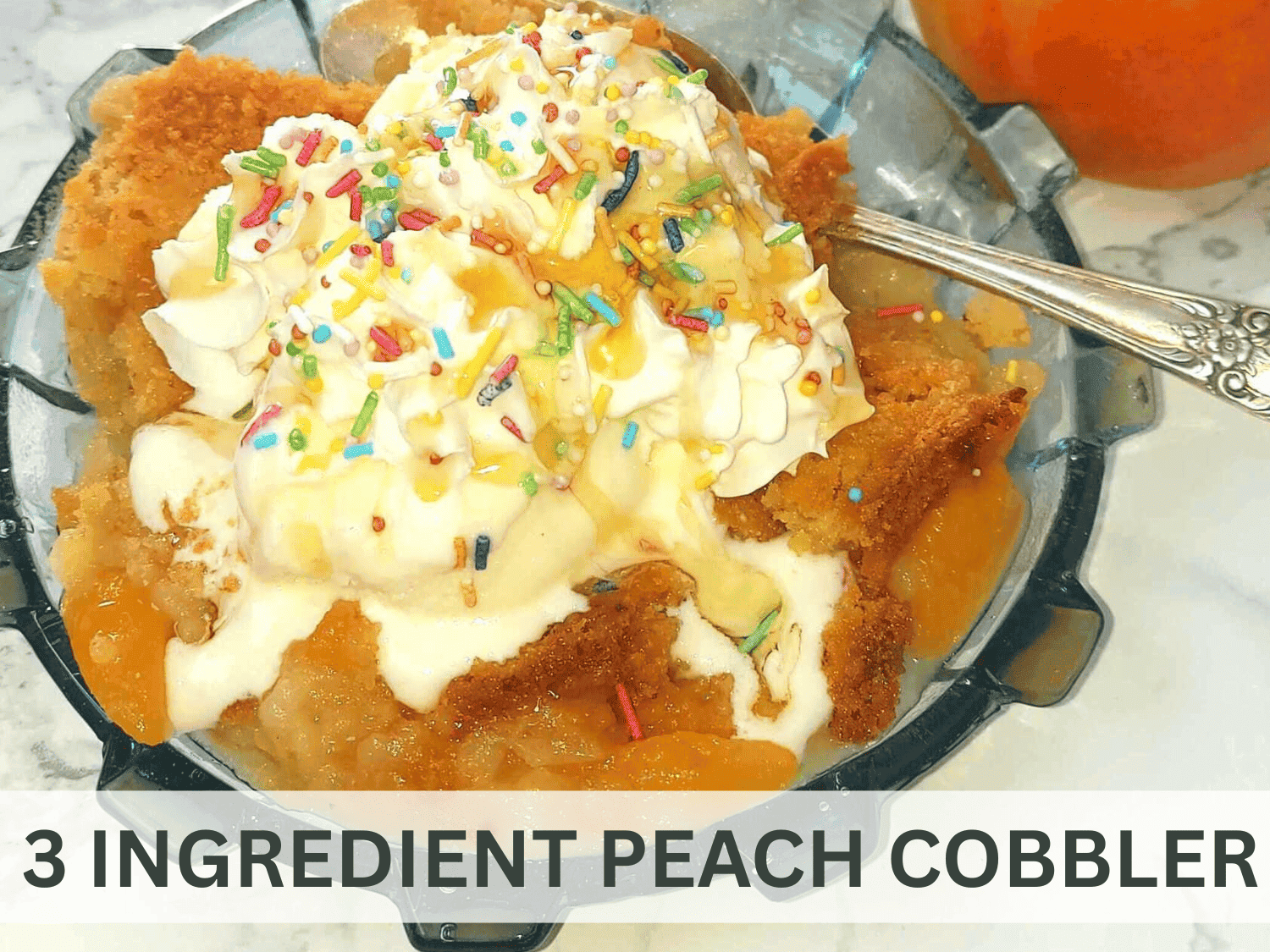 3 Ingredient Peach Cobbler