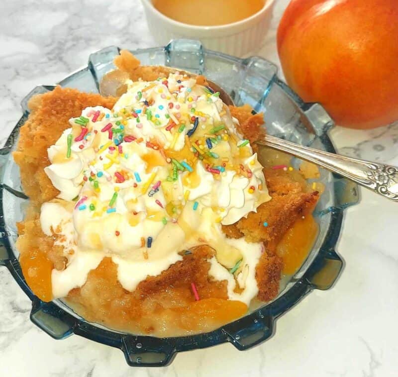 3 Ingredient Peach Cobbler