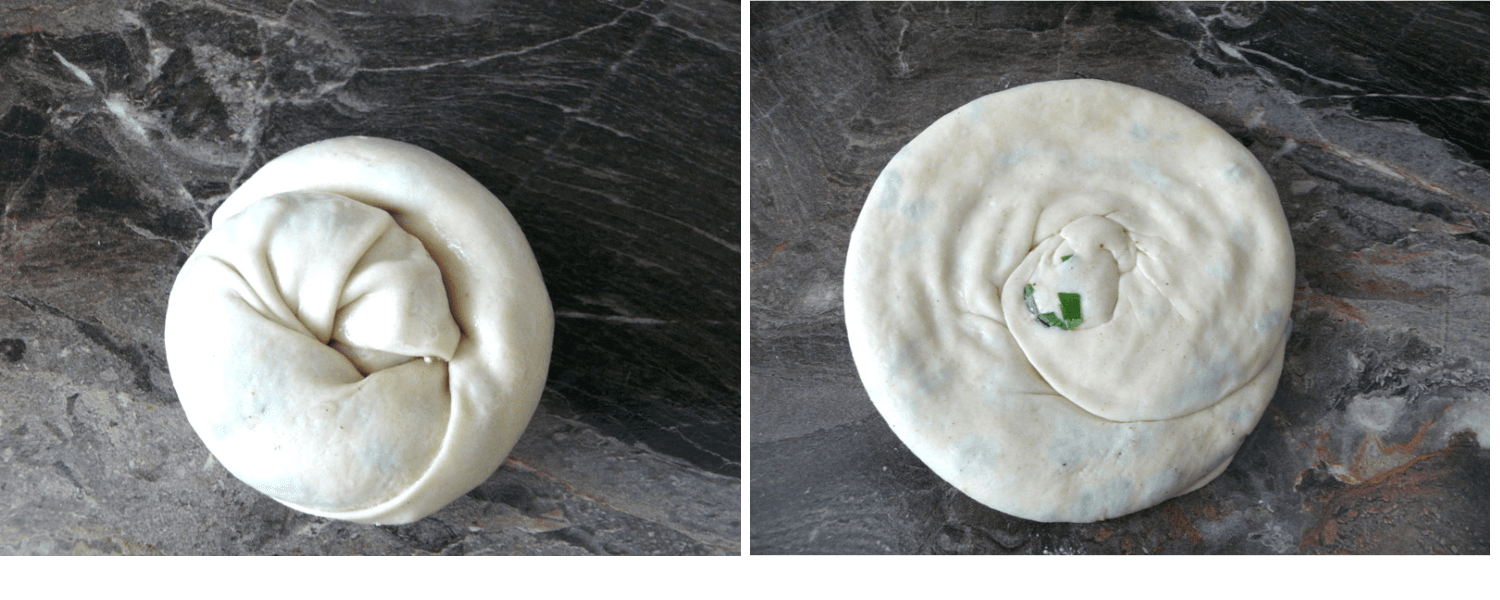 coiled pancake dough
