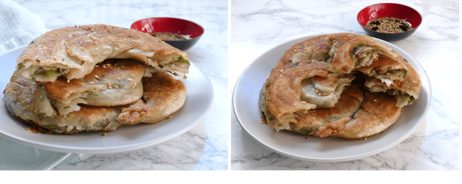 finished chinese green onion pancakes