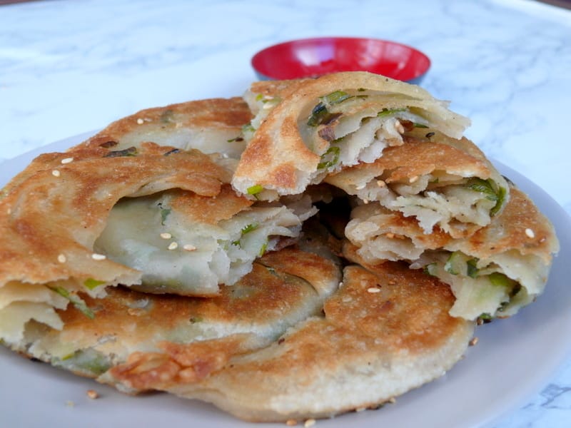 finished Chinese scallion pancake