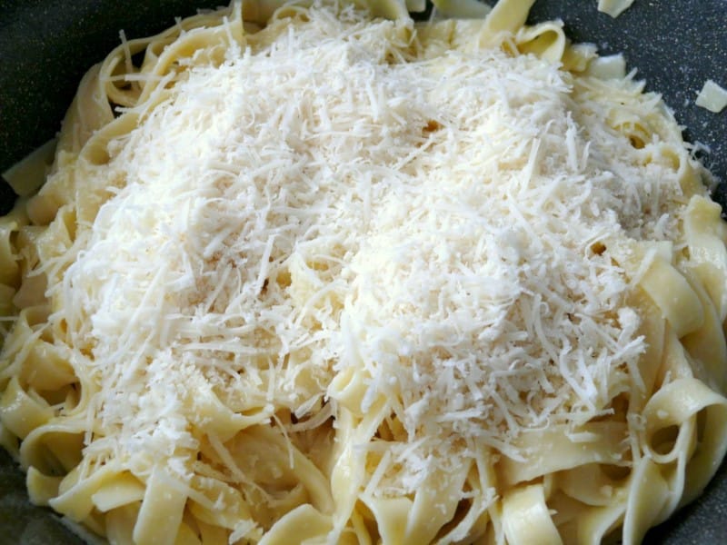 pasta tossed in butter and parmesan