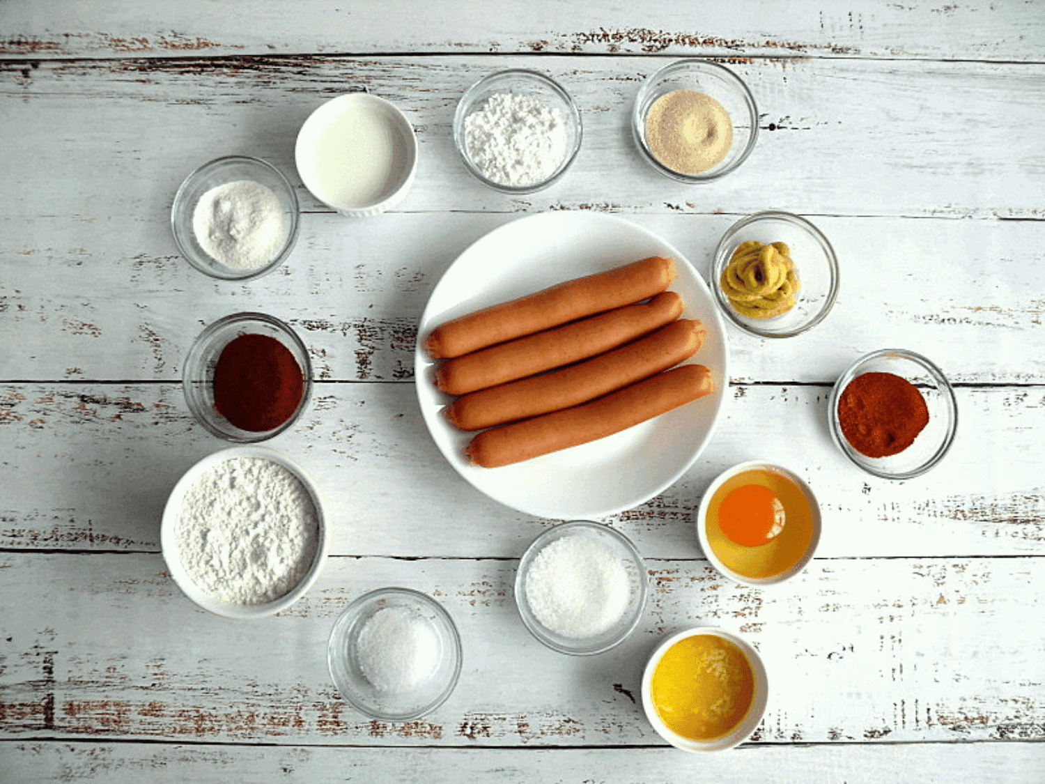 hot dogs and ingredients