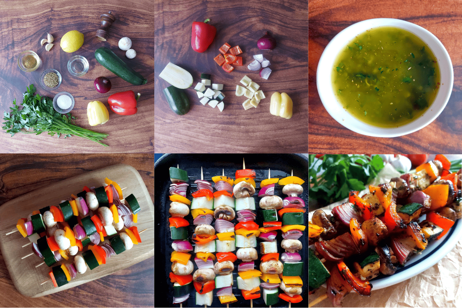 Complete veggie skewers recipe steps
