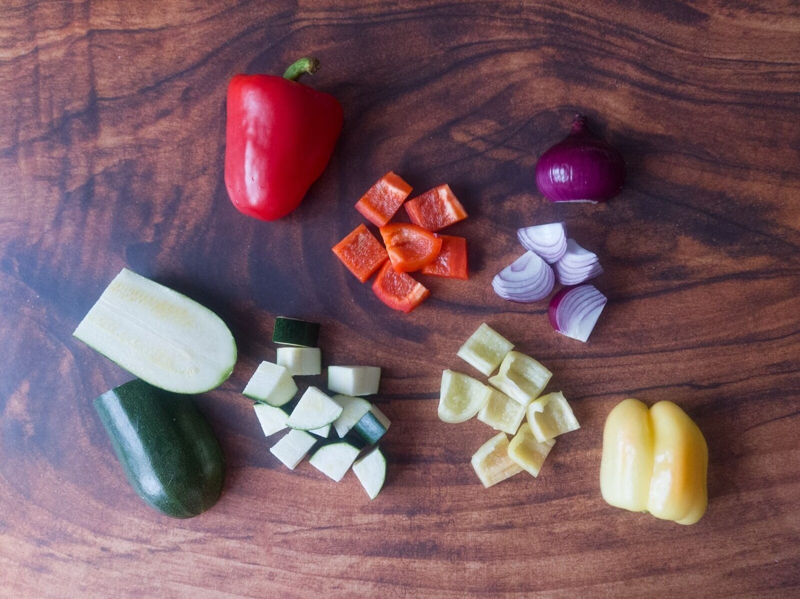 Chopped vegetables