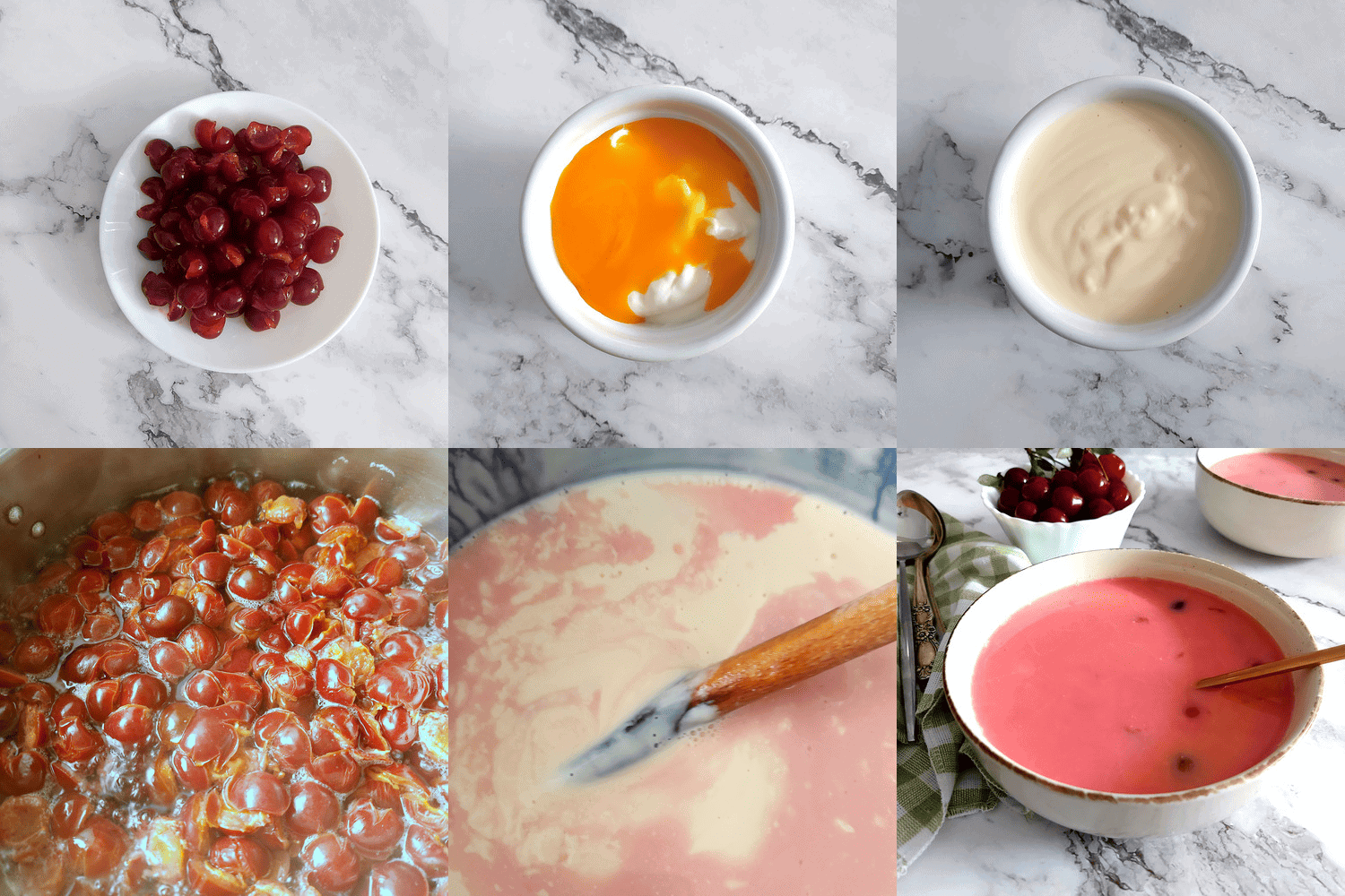 Steps of the Cherry Soup recipe