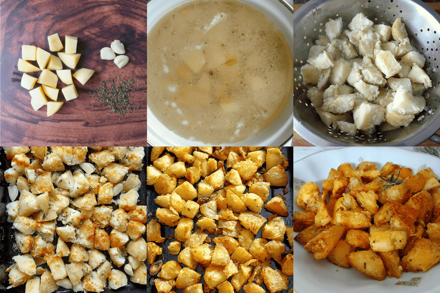 Steps of the Roast Potatoes recipe