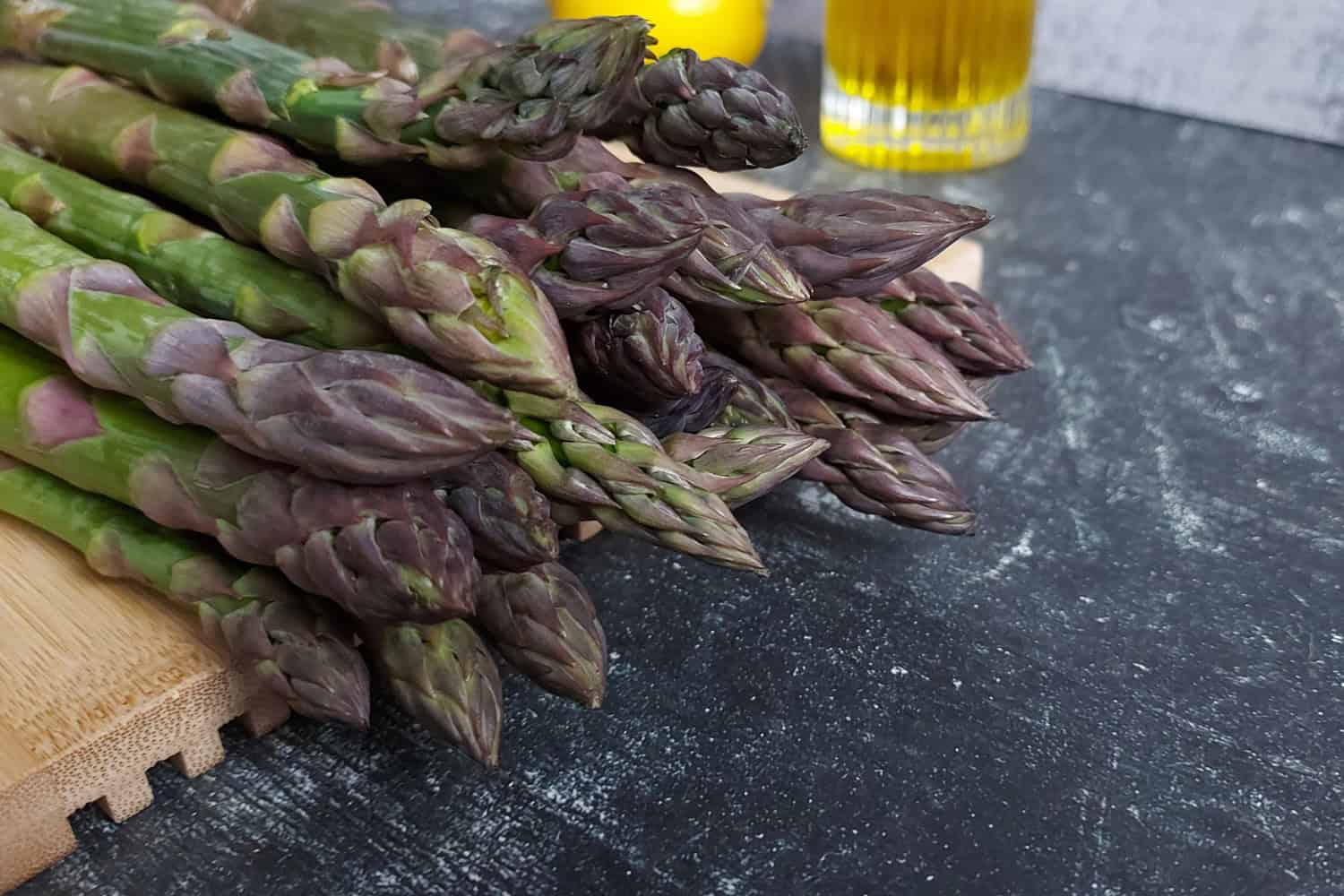 Fresh asparagus tips