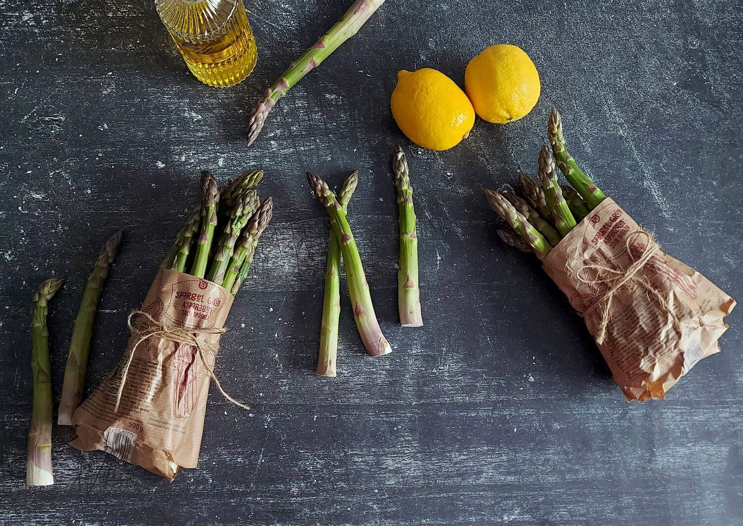 Fresh asparagus stalks