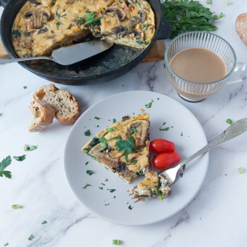 HAM AND MUSHROOM FRITTATA