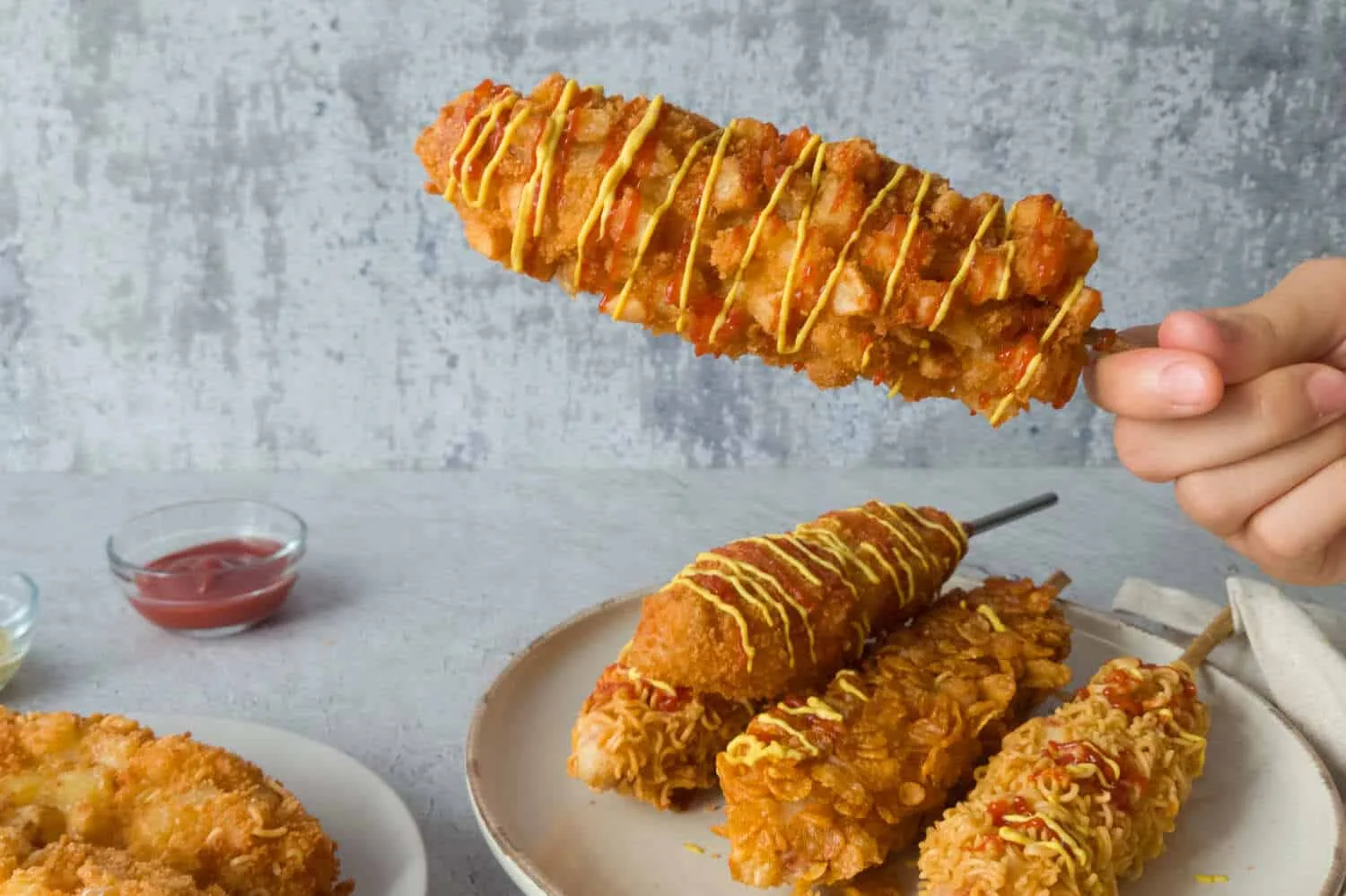 CRUNCHY CHEESE CORN DOG