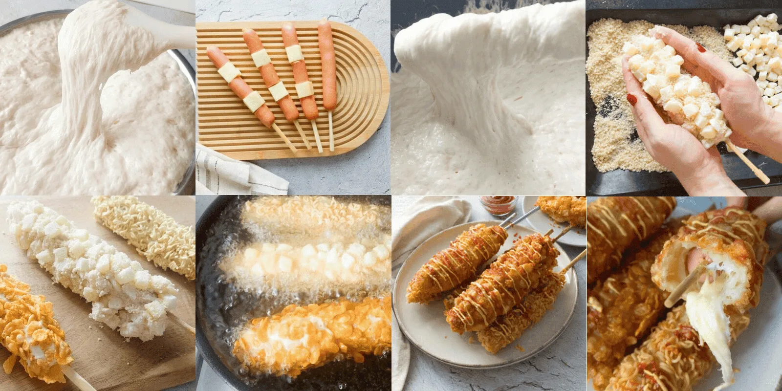 RECIPE STEP-BY-STEP FOR KOREAN CHEESE DOG