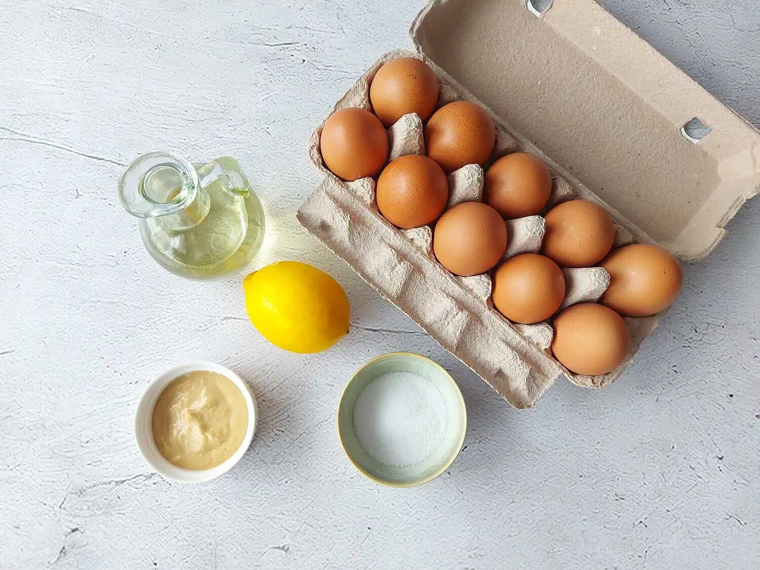 Ingredients for Classic Mayonnaise Recipe