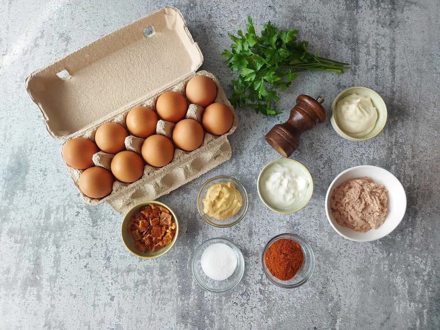 ingredients for deviled eggs
