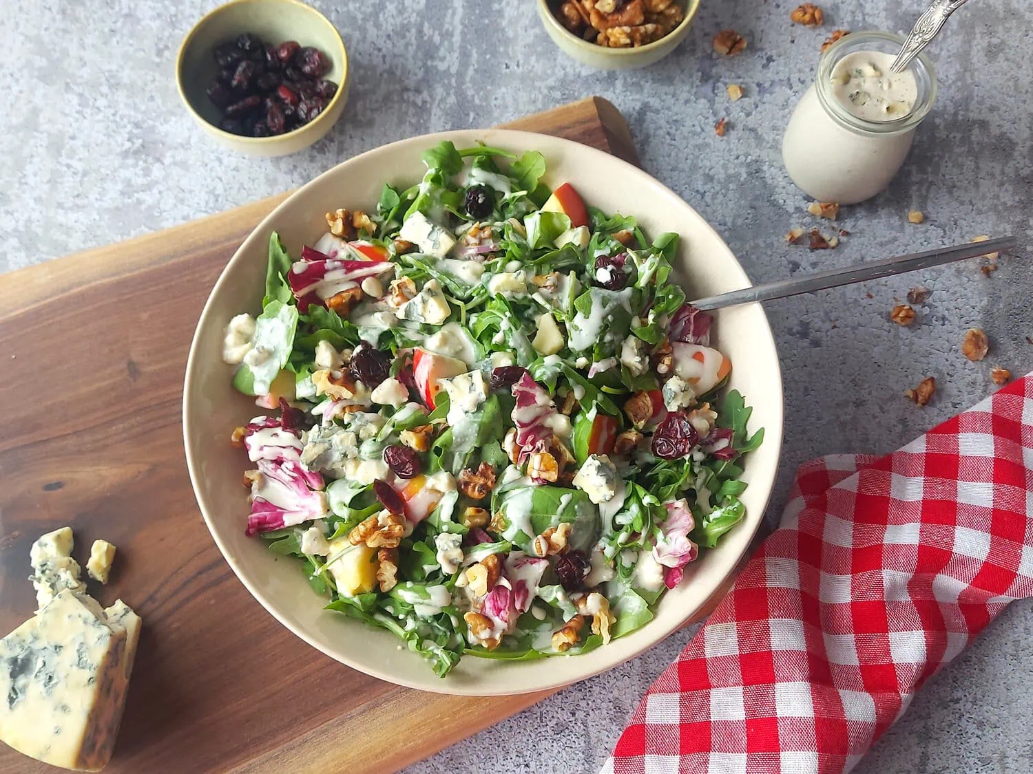 APPLE WALNUT BLUE CHEESE SALAD