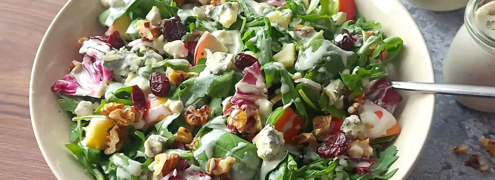 Apple Walnut Blue Cheese Salad (Quick and Easy)