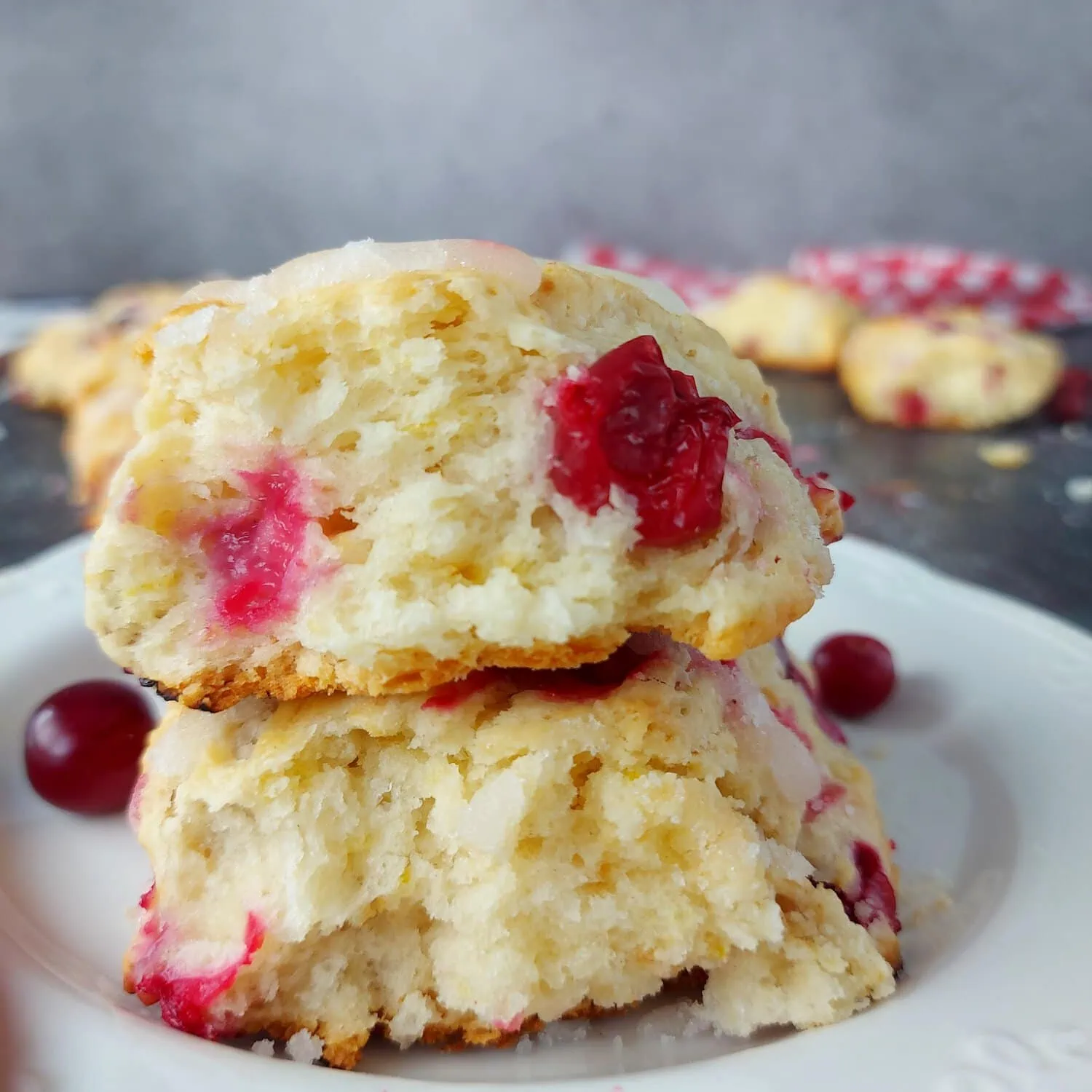 eggless scone recipe Close-up shot of fluffy, flaky eggless scones based on this eggless scone recipe