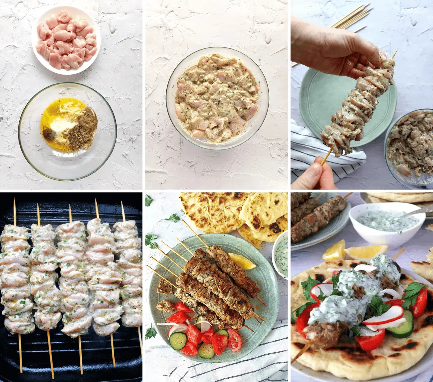 Steps for making Traditional Greek Souvlaki