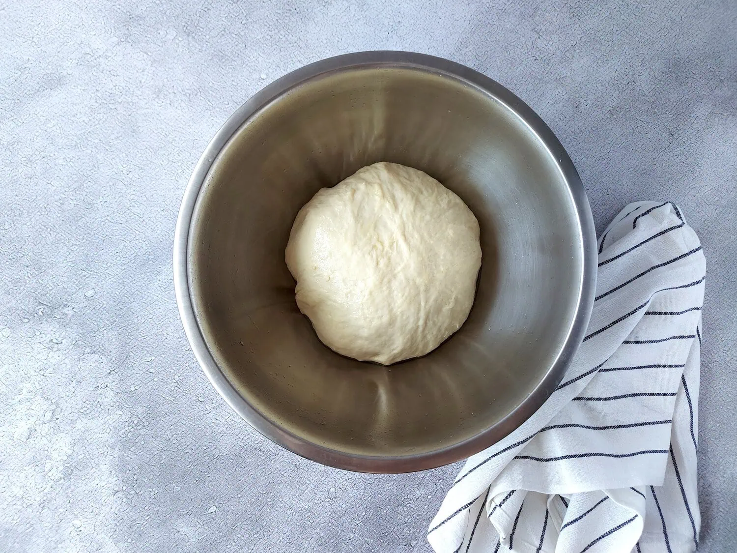 smooth kneaded dough in a bowl